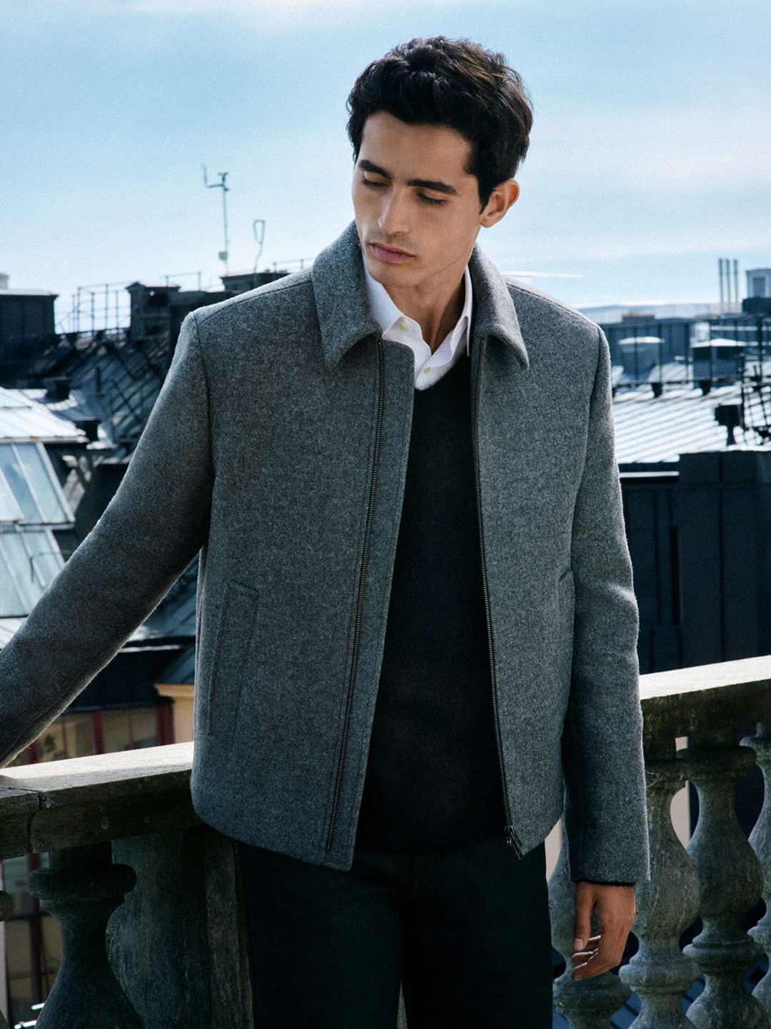 Man in bomber jacket